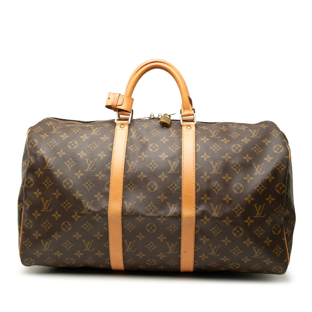 Louis Vuitton Keepall 50 Monogram Marron – vue principale – GABY PARIS