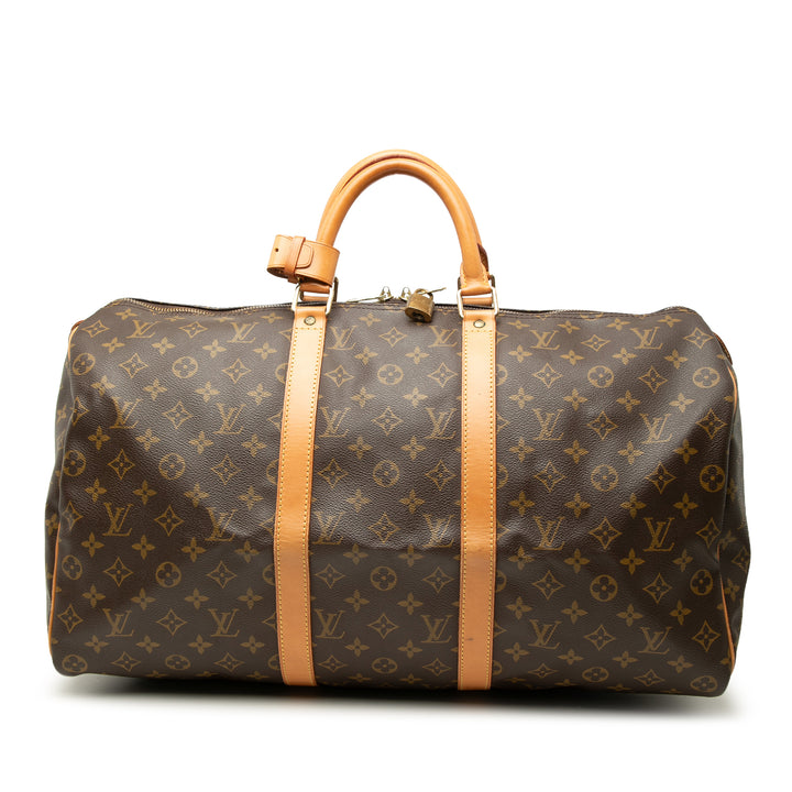 Louis Vuitton Keepall 50 Monogram Marron – vue principale – GABY PARIS