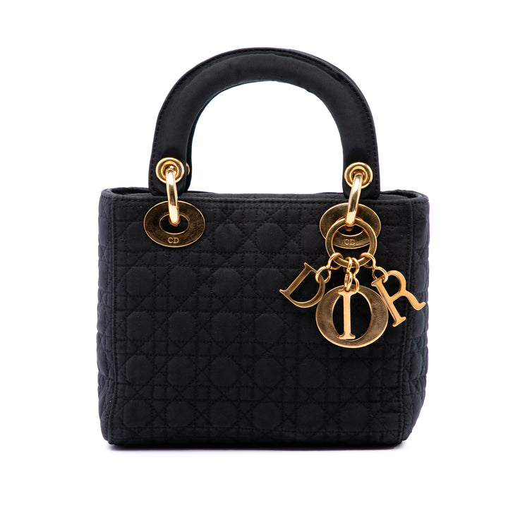 Dior Microcannage Lady Dior Mini Noir – vue principale – GABY PARIS