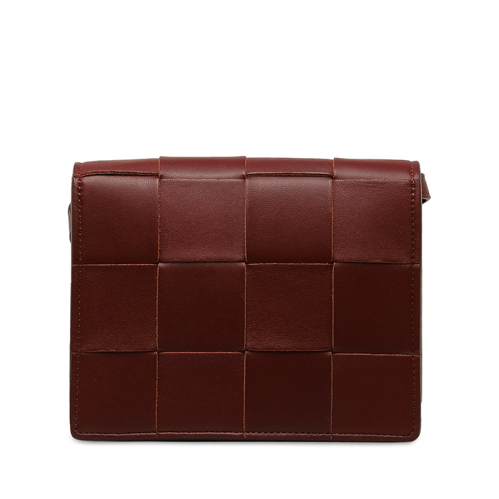 Bottega Veneta Nappa Intrecciato Cassette Sac porté croisé Rouge