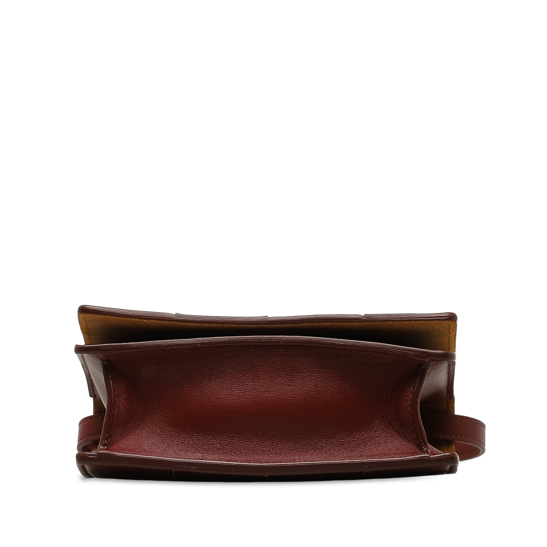 Bottega Veneta Nappa Intrecciato Cassette Sac porté croisé Rouge
