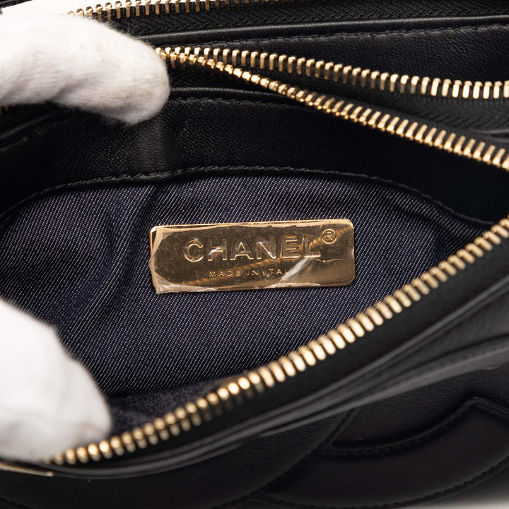 Chanel Cuir d’agneau Mania Double Zip Sac ceinture