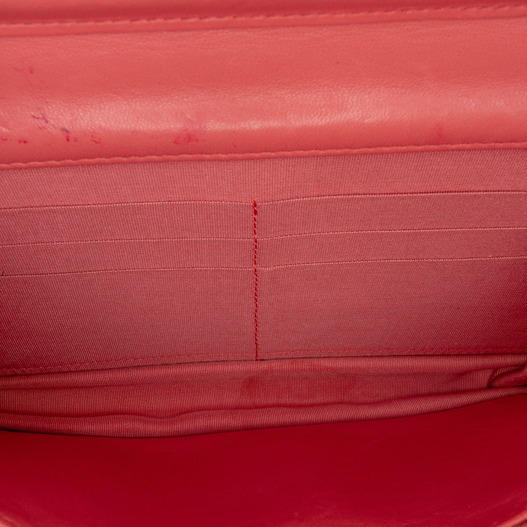 Chanel Cuir d’agneau Boy Portefeuille On Chain Rose – GABY PARIS Authentique