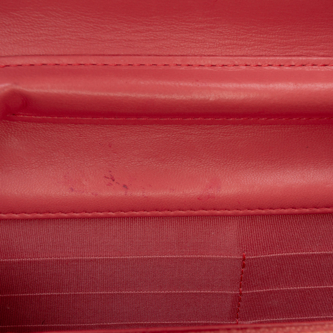 Chanel Cuir d’agneau Boy Portefeuille On Chain Rose – GABY PARIS Authentique