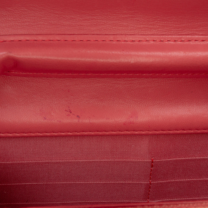 Chanel Cuir d’agneau Boy Portefeuille On Chain Rose – GABY PARIS Authentique
