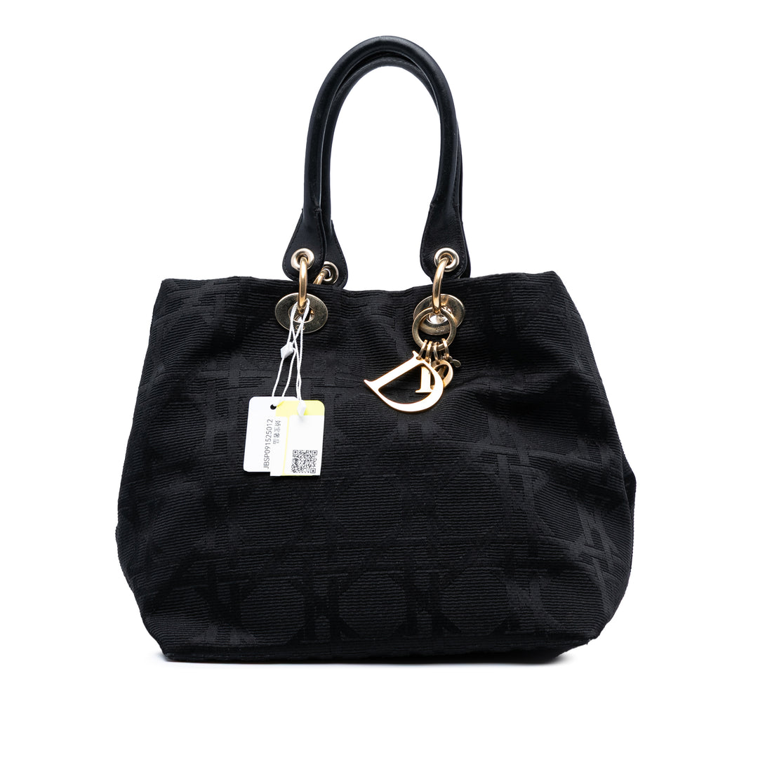 Dior Toile Cannage Lady Dior Soft Shopping Cabas Noir – GABY PARIS Authentique