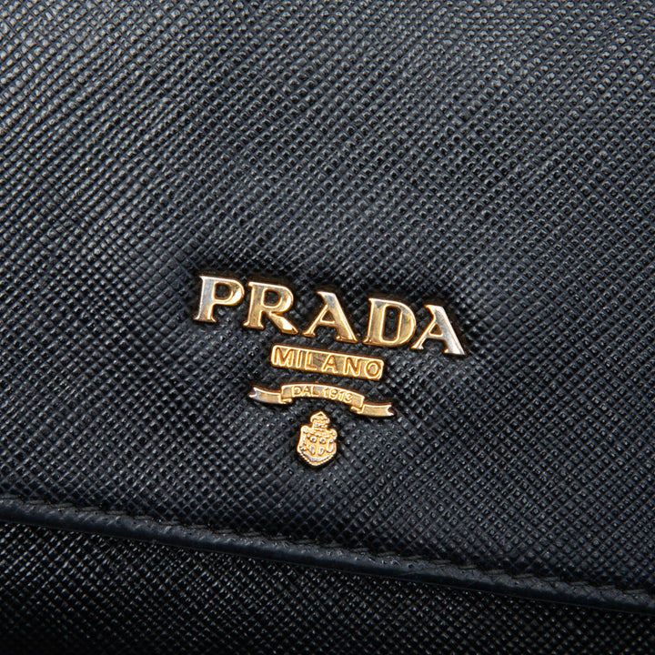 Prada Sac bandoulière Wallet on Chain Saffiano Noir – vue 5 – GABY PARIS