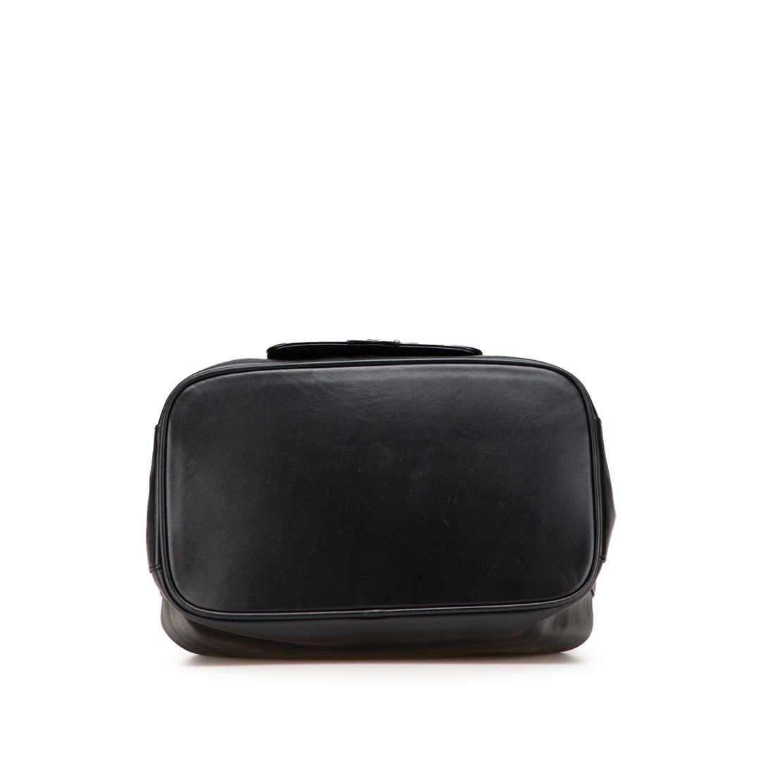 Leather Bucket Bag Black - Gaby Paris