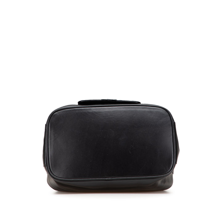 Leather Bucket Bag Black - Gaby Paris