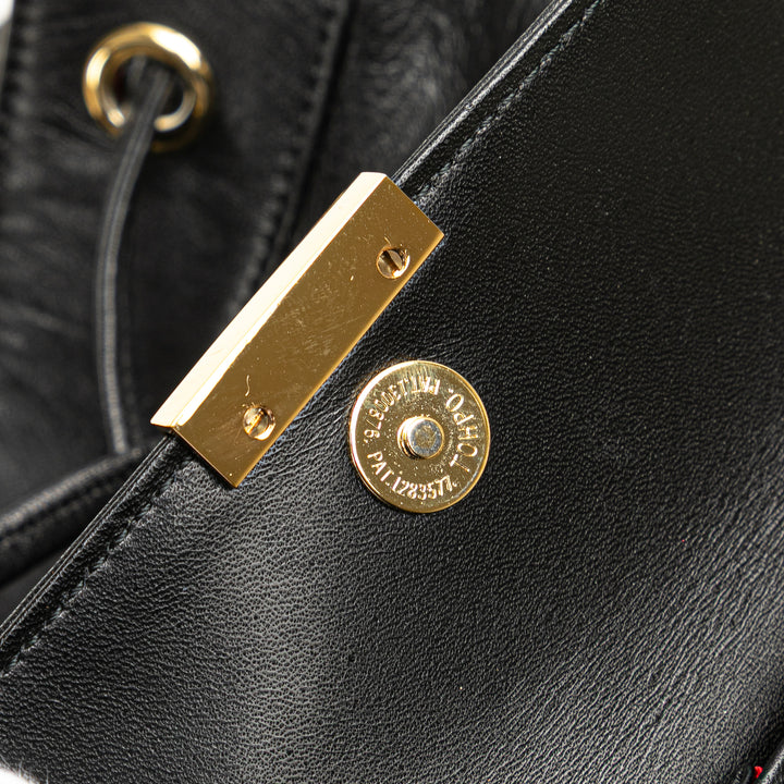 Leather Bucket Bag Black - Gaby Paris