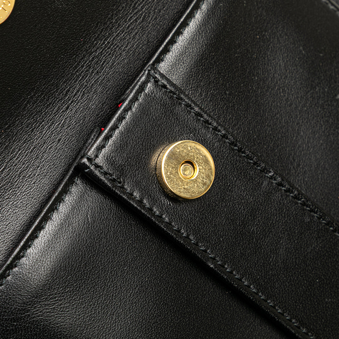 Leather Bucket Bag Black - Gaby Paris