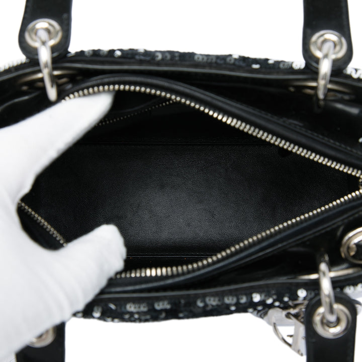 Sequinss Lady Dior Moyen Noir