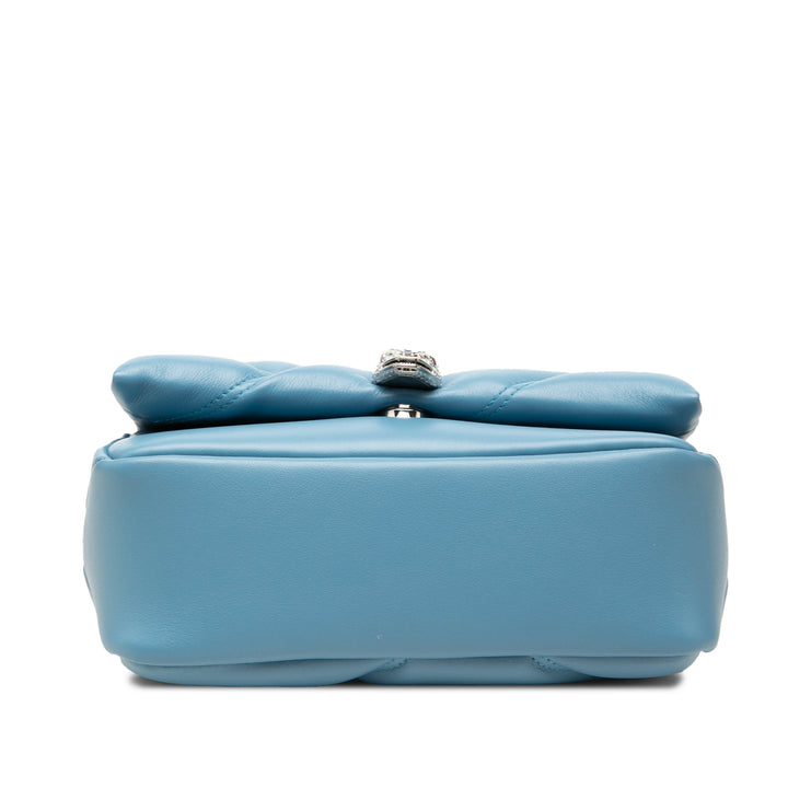 Bvlgari Sac à main Serpenti Cabochon Mini Bleu – vue 3 – GABY PARIS