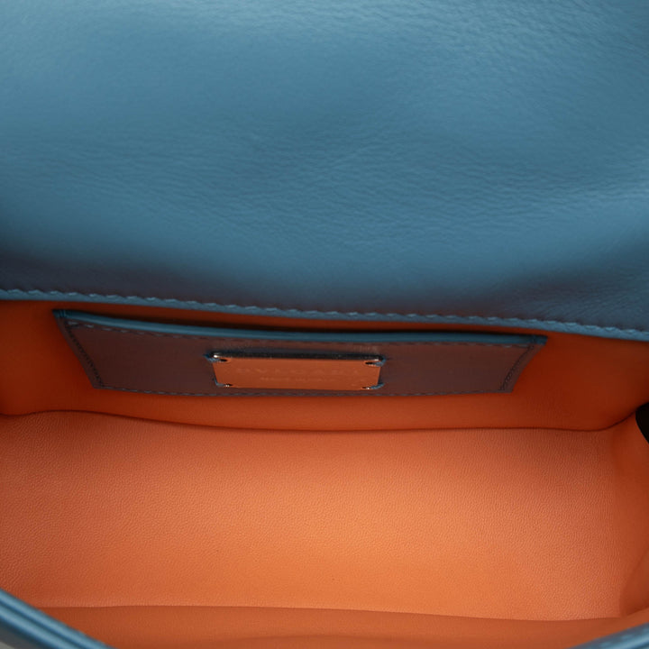 Bvlgari Sac à main Serpenti Cabochon Mini Bleu – vue 4 – GABY PARIS