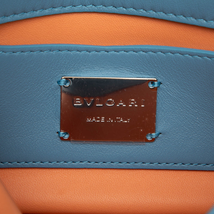 Bvlgari Sac à main Serpenti Cabochon Mini Bleu – vue 5 – GABY PARIS