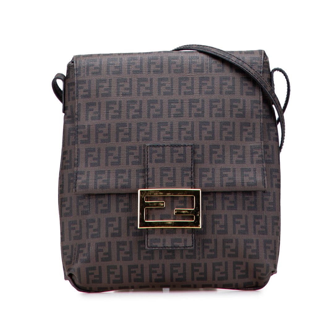 Fendi Sac bandoulière Zucchino Spalmati Marron – vue principale – GABY PARIS