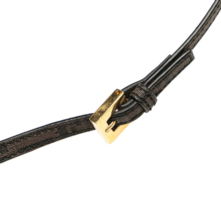 Fendi Sac bandoulière Zucchino Spalmati Marron – vue 10 – GABY PARIS