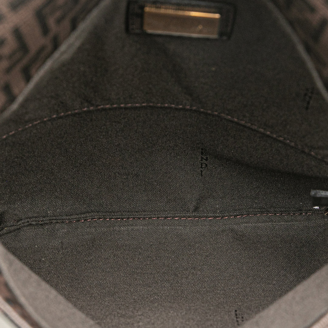 Fendi Sac bandoulière Zucchino Spalmati Marron – vue 4 – GABY PARIS