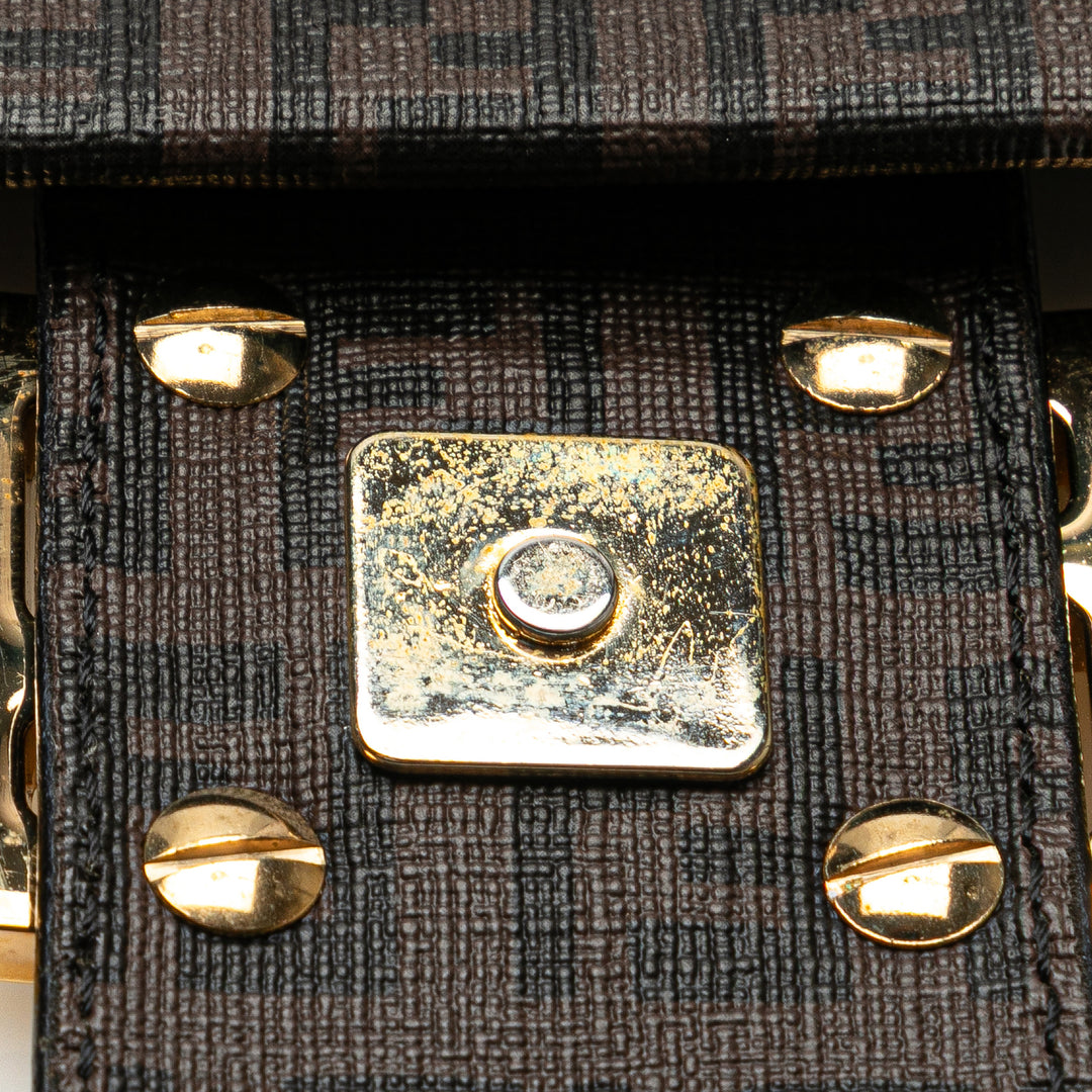 Fendi Sac bandoulière Zucchino Spalmati Marron – vue 9 – GABY PARIS