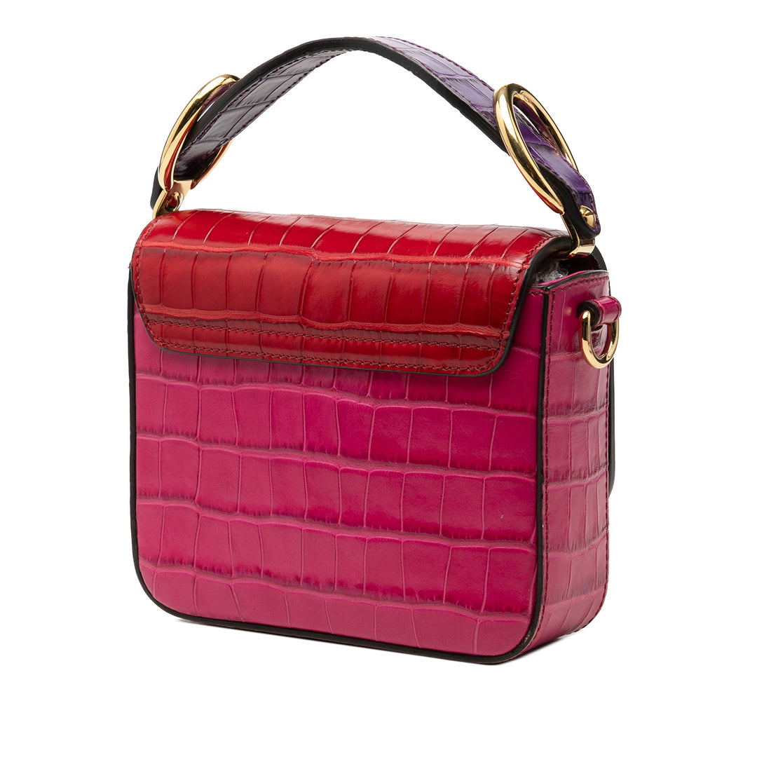 Chloé Mini Tricolor Croc embossé Cuir de veau C Sac