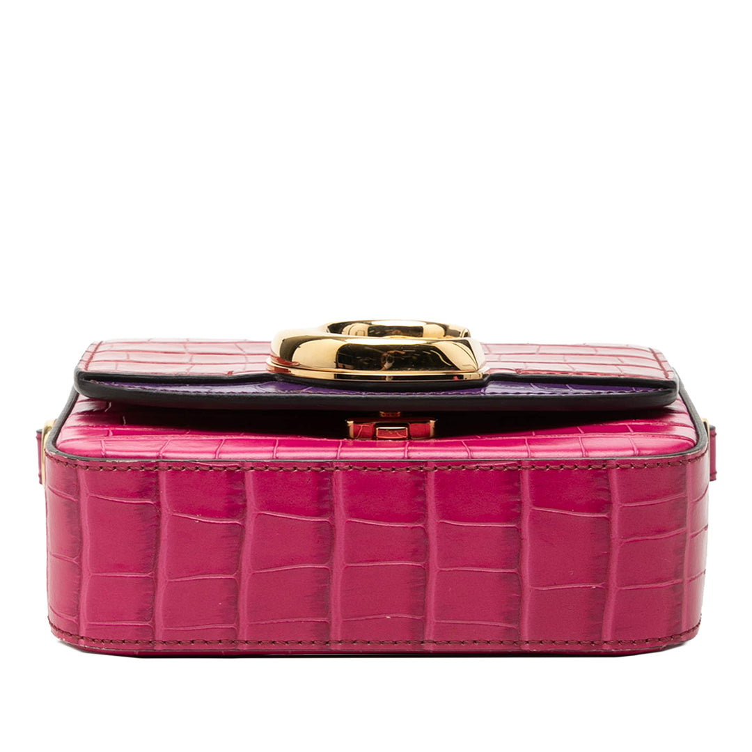 Chloé Mini Tricolor Croc embossé Cuir de veau C Sac