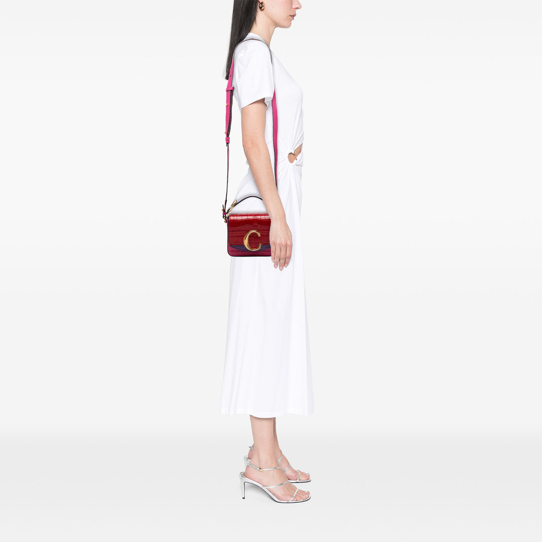 Chloé Mini Tricolor Croc embossé Cuir de veau C Sac