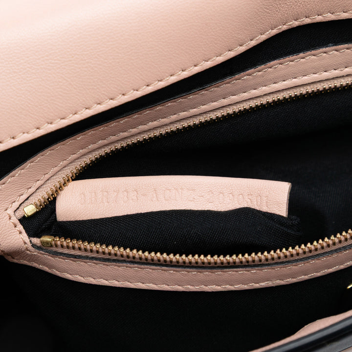 Fendi Bicolor Cuir Chain Midi Baguette