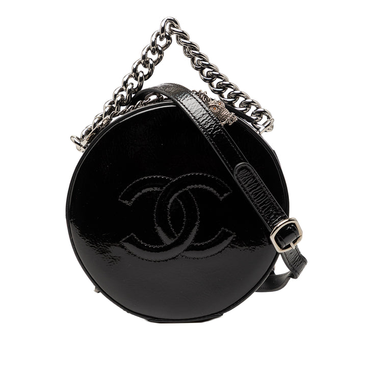 Chanel Cuir verni Rond As Earth Sac