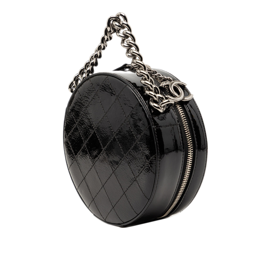 Chanel Cuir verni Rond As Earth Sac