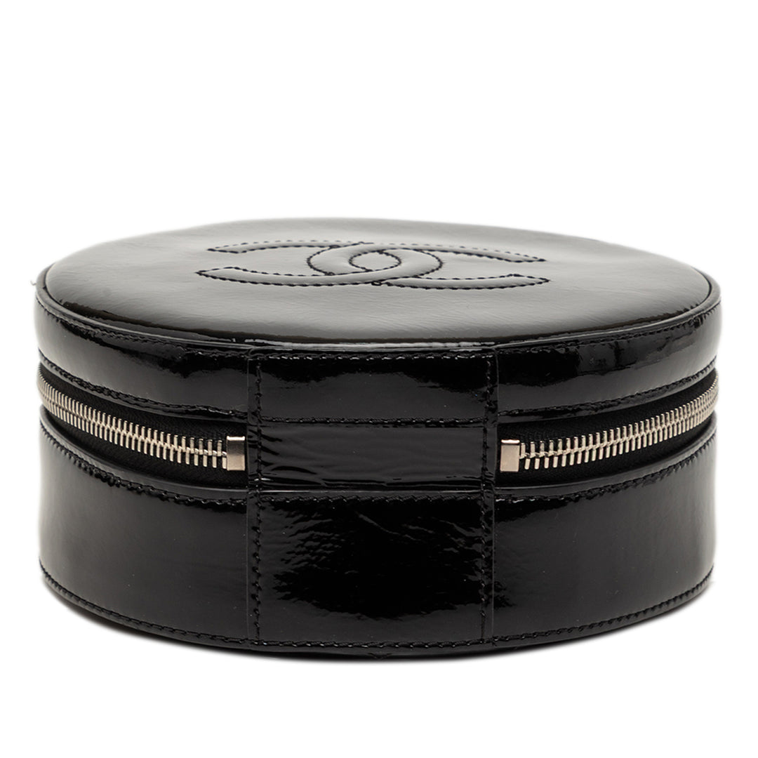 Chanel Cuir verni Rond As Earth Sac