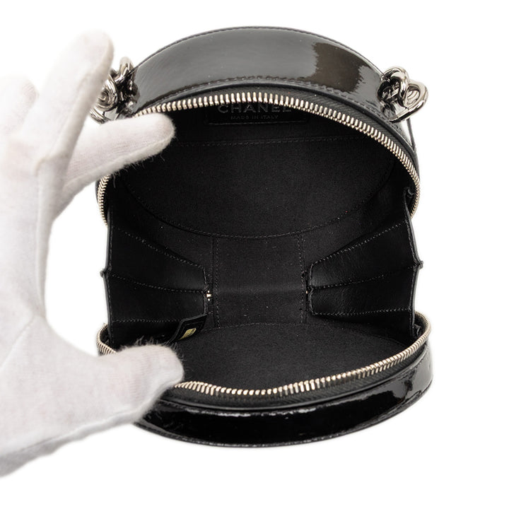 Chanel Cuir verni Rond As Earth Sac
