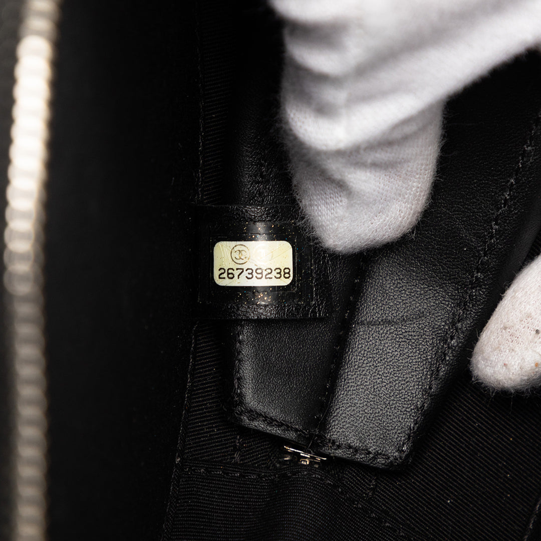 Chanel Cuir verni Rond As Earth Sac