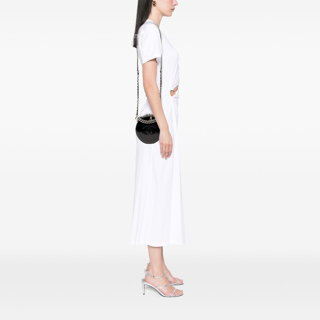 Chanel Cuir verni Rond As Earth Sac