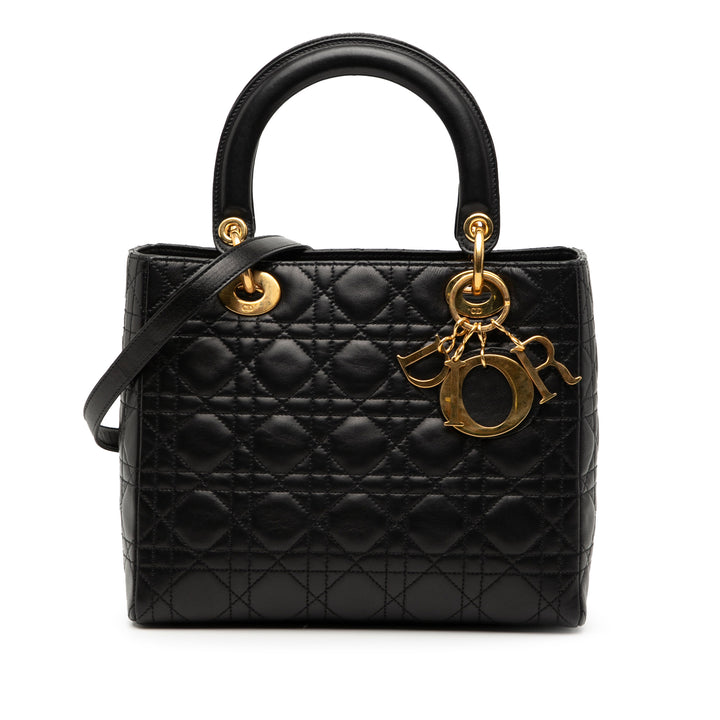 Dior Medium Cuir d’agneau Cannage Lady Dior