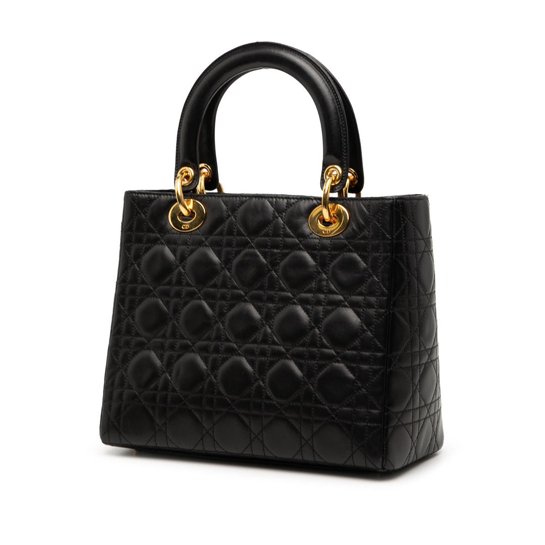 Dior Medium Cuir d’agneau Cannage Lady Dior