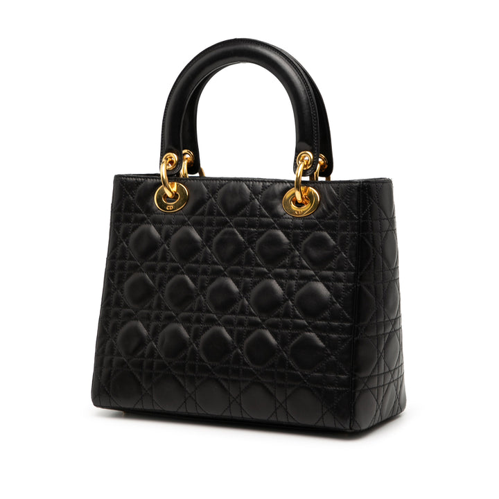 Dior Medium Cuir d’agneau Cannage Lady Dior