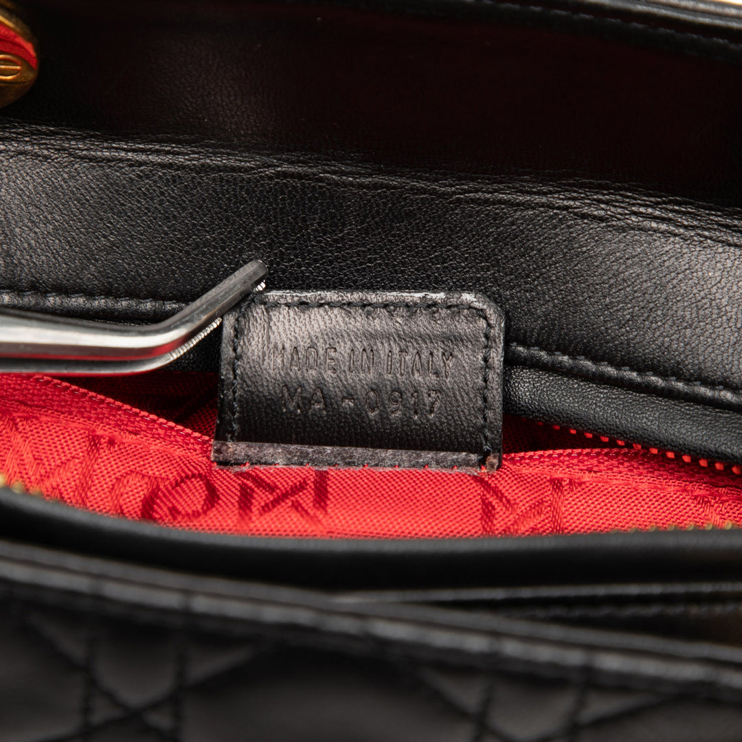 Dior Medium Cuir d’agneau Cannage Lady Dior