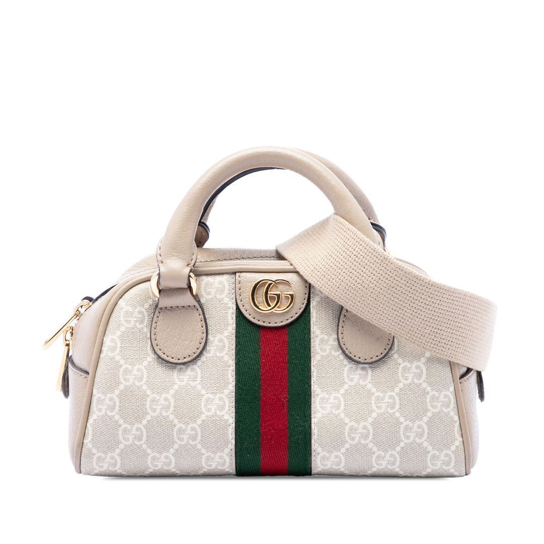 Gucci Sac à main Web Ophidia GG Supreme Mini Beige – vue principale – GABY PARIS