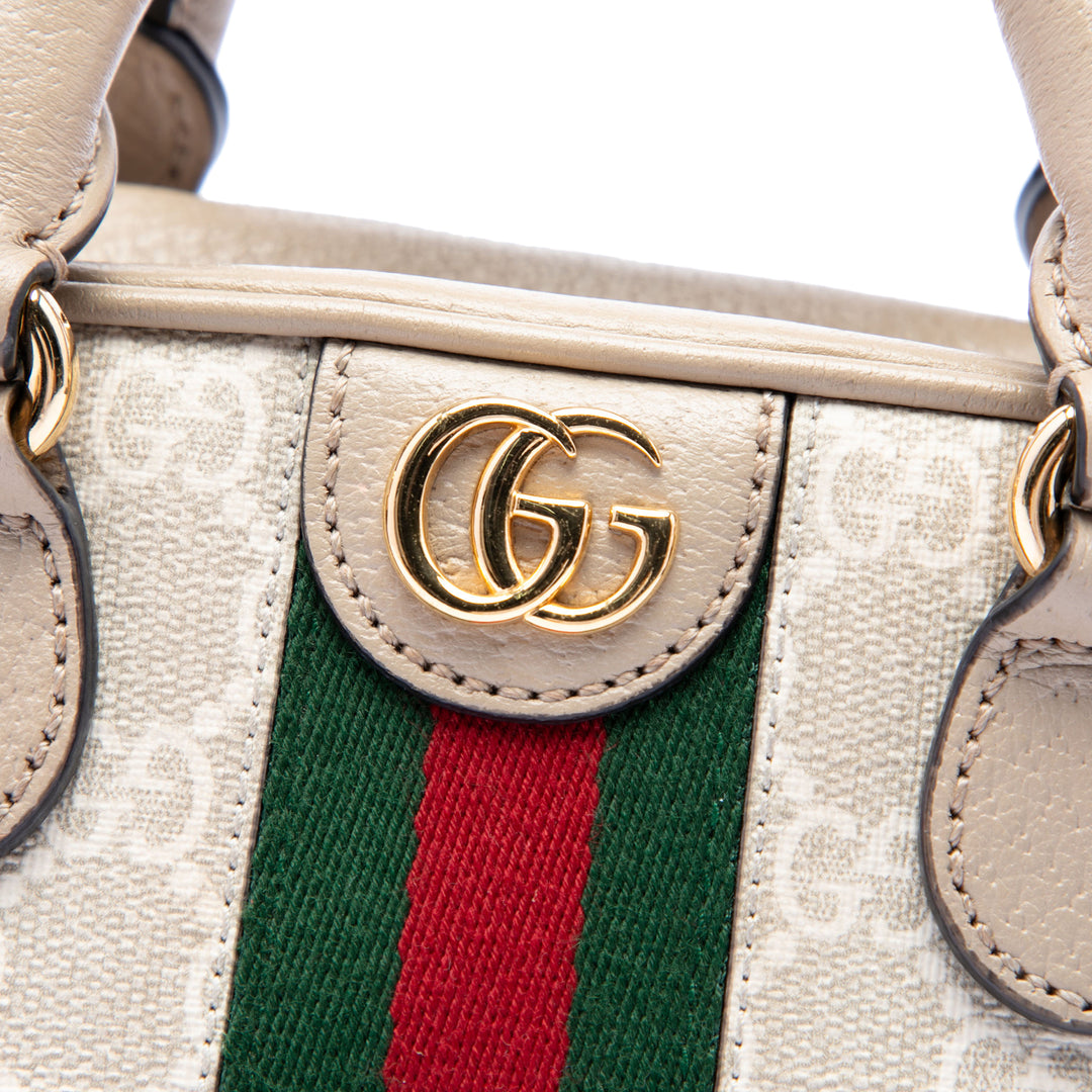 Gucci Sac à main Web Ophidia GG Supreme Mini Beige – vue 5 – GABY PARIS