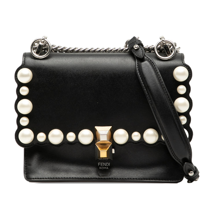 Scalloped et Perles Kan I Sac Mini Noir