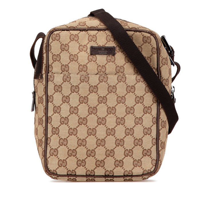 GG Canvas Crossbody Brown - Gaby Paris