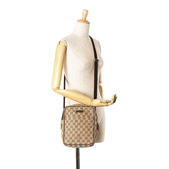 GG Canvas Crossbody Brown - Gaby Paris