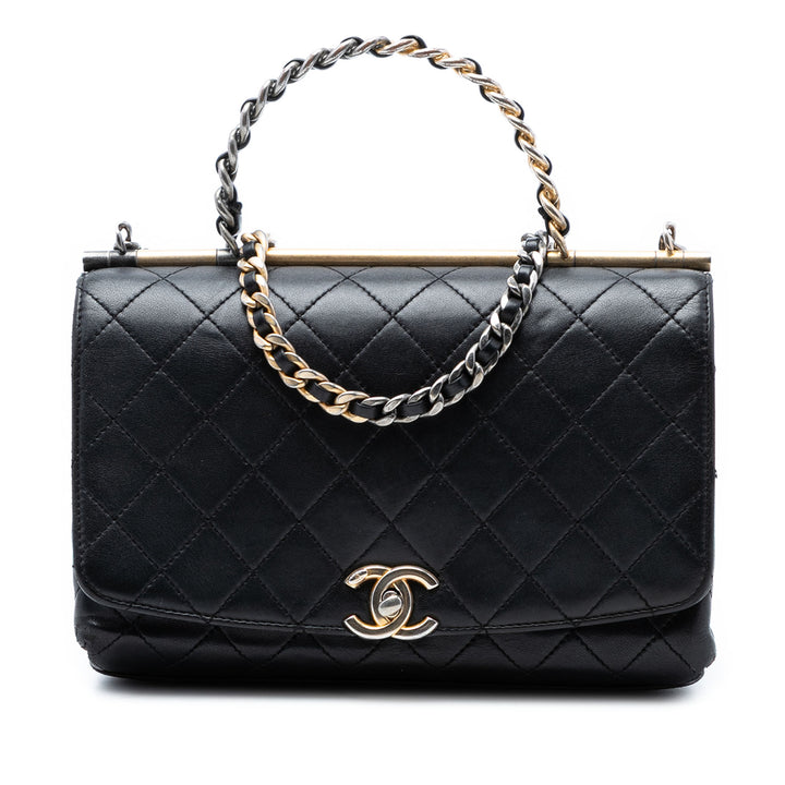 Chanel Medium Matelassé Cuir d’agneau La Parisienne à rabat