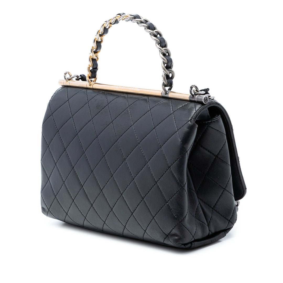 Chanel Medium Matelassé Cuir d’agneau La Parisienne à rabat