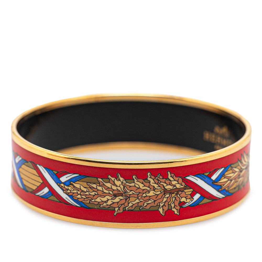 Wide Enamel French Flag Bangle 62 Red - Gaby Paris