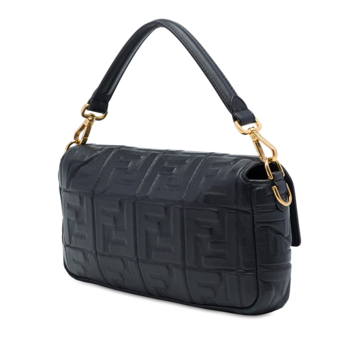 Zucca embossé Baguette Sac Noir