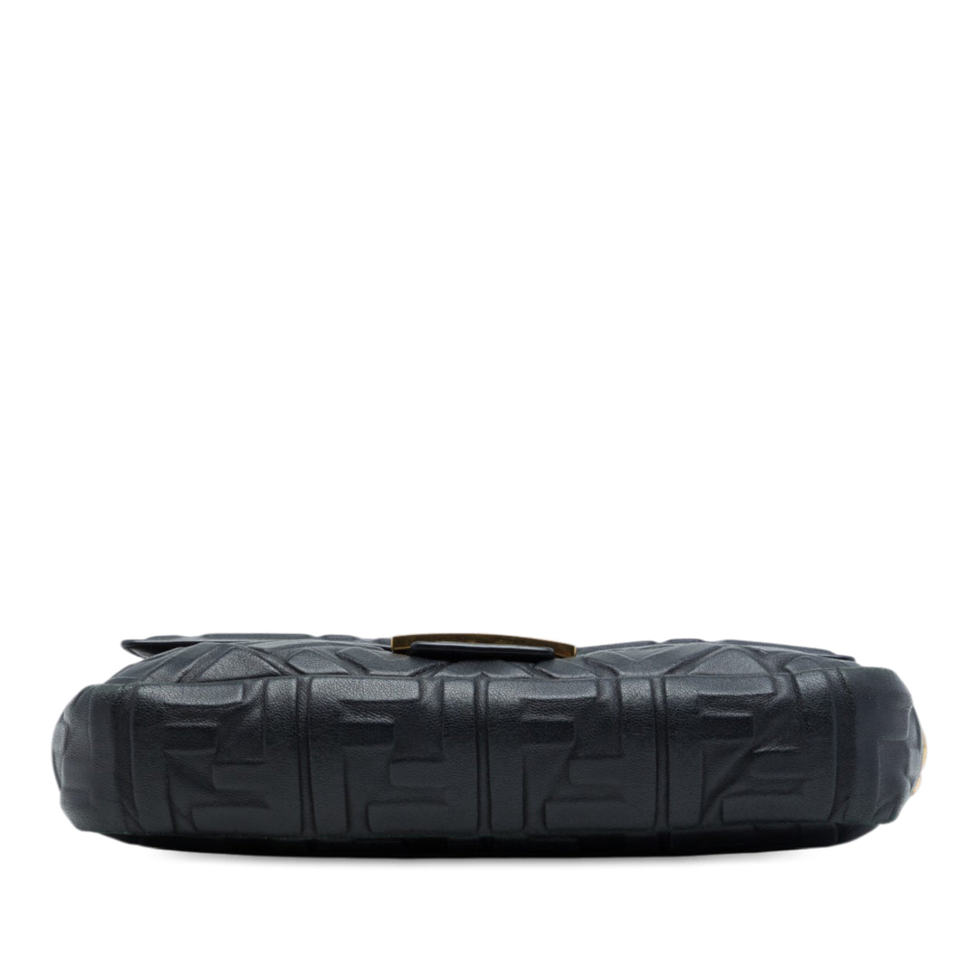 Zucca embossé Baguette Sac Noir