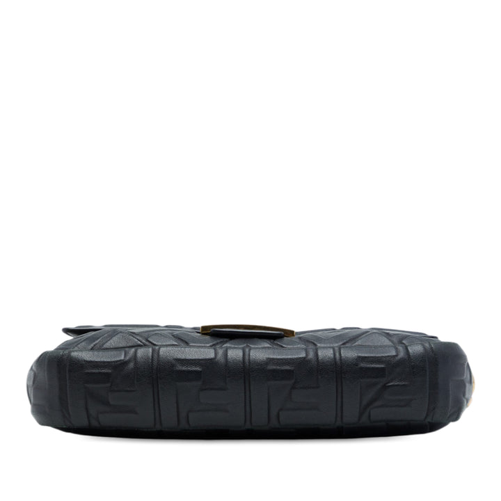 Zucca embossé Baguette Sac Noir