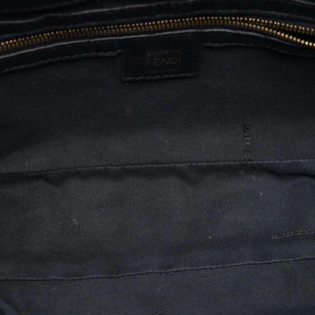 Zucca embossé Baguette Sac Noir