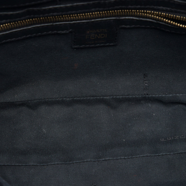 Zucca embossé Baguette Sac Noir